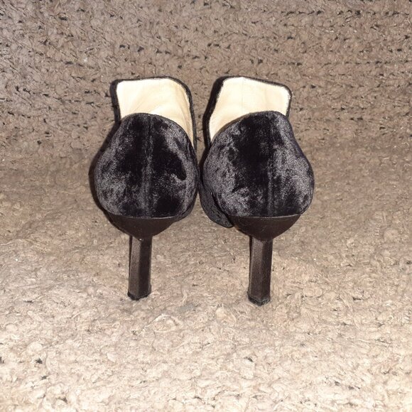 VINTAGE MONDI-Sculptural Heels-Darkest Brown Velvet-Boho Pumps-Sz 7.5-Excellent - Picture 5 of 7